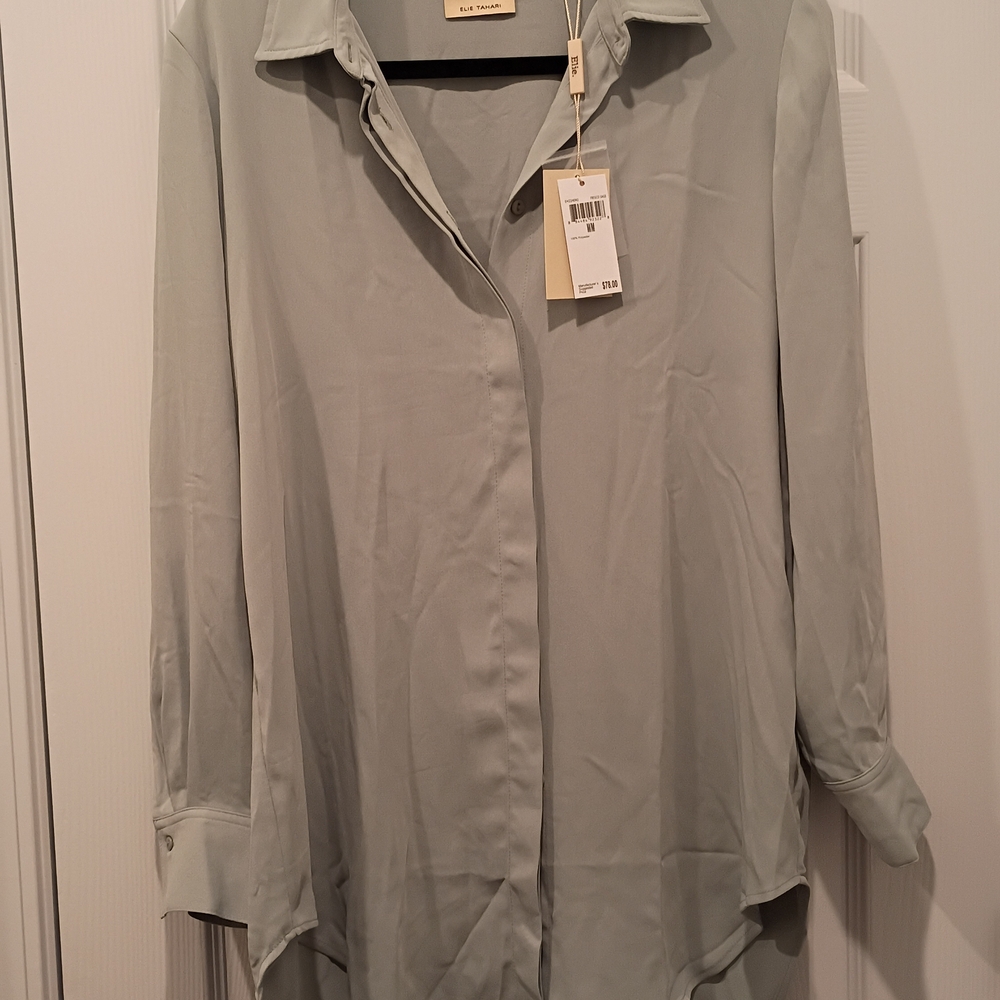 Elie Tahari Women's Light Green Blouse